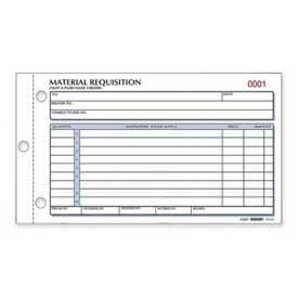Rediform® Material Requisition Book 2-Part Carbonless 4-1/4