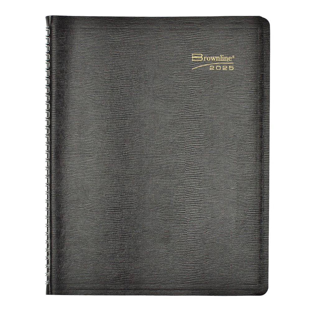 2025 Brownline Essential Weekly Appointment Planner, 11in x 8-1/2in, 50% Recycled, Black, January To December, CB950.BLK MPN:CB950.BLK-25