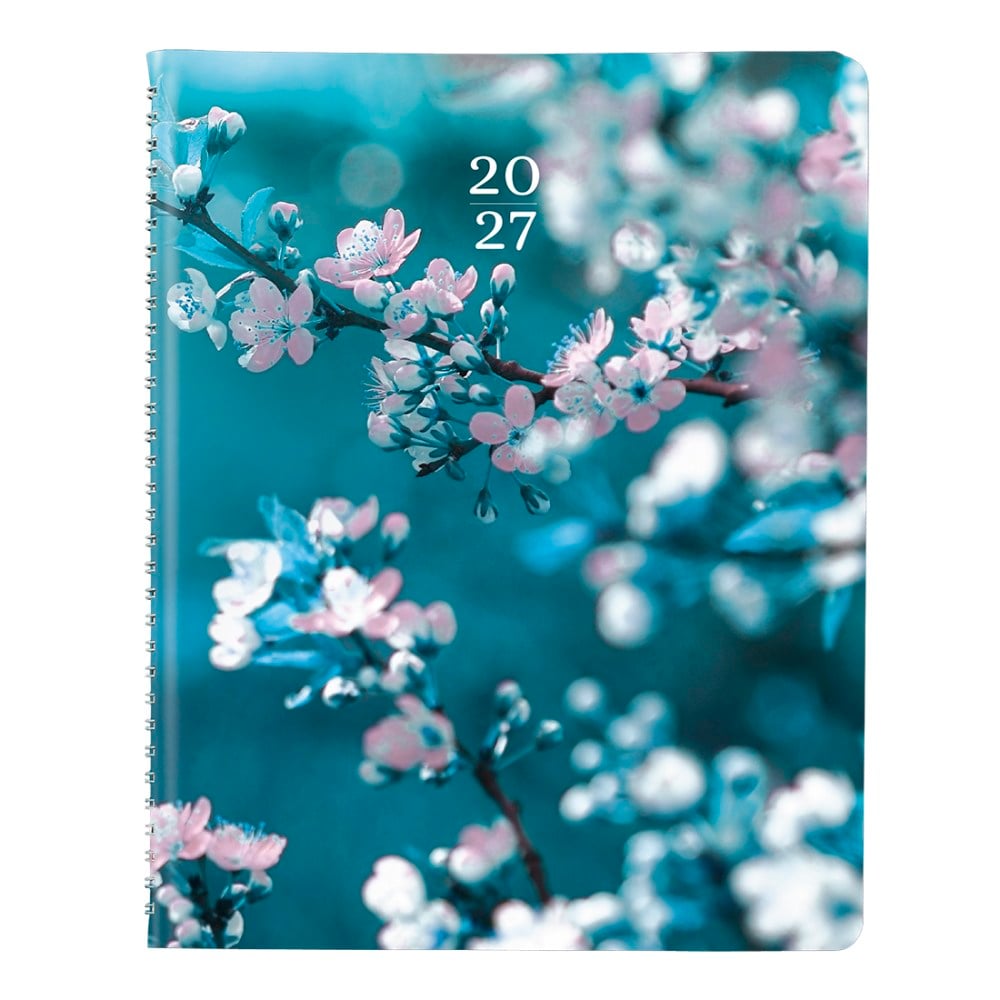 2027 Brownline Essential Weekly Appointment Planner, 11in x 8-1/2in, 100% Recycled, Nature Cherry Blossoms, January To December, CB950G.03, Total Qty 1 MPN:CB950G.03-27