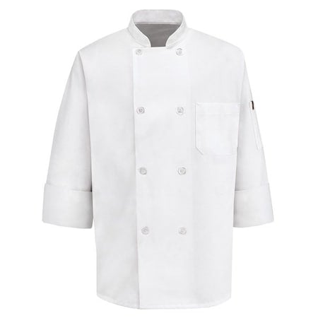 403Tmwht/Mens White L/S Chef Coat MPN:0413WH RG M