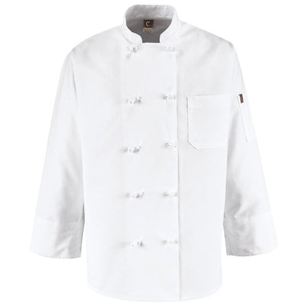Sp411Wht/Mens White L/S Chef Coat MPN:0421WH RG XL