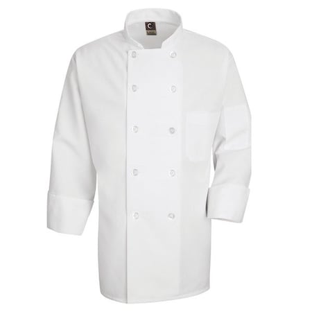 Sp403Wht/Mens White L/S Chef Coat MPN:0423WH RG M