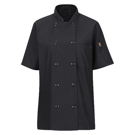 Chef Coat, M, Black MPN:045XBK SS M