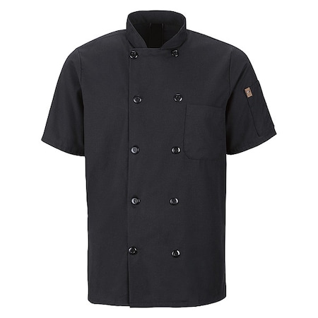 Chef Coat, XL, Black MPN:046XBK SS XL