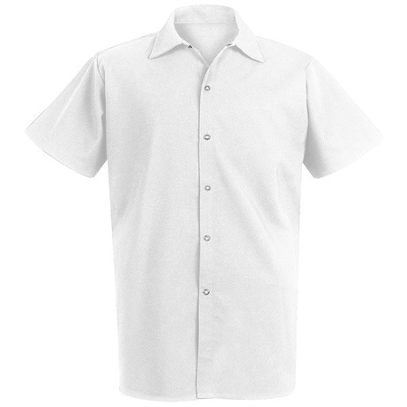 Sp505Wht/Mens White Ss Cook Shirt MPN:5035WH SS 3XL