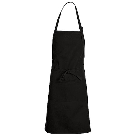 Black Bib Apron W/Pkt MPN:TT30BK 24 34