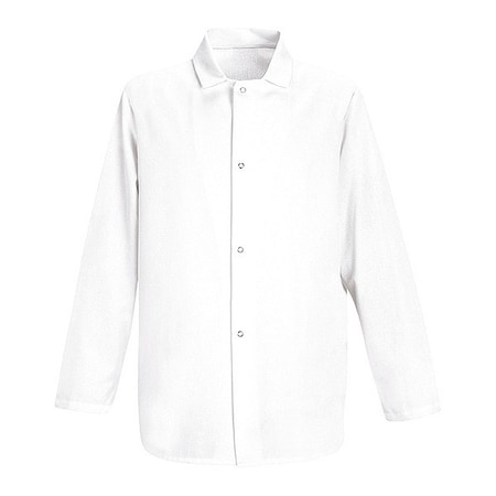 Coat, 65% Polyester/35% Cotton, Grippers, White, 4Xl MPN:0416WH RG 4XL