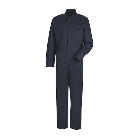 CC14 Navy Cotton Coveralls, Cotton, 8.5 oz Fabric Weight, Navy, 46 Long MPN:CC14NV LN 46