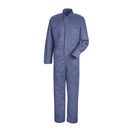 CC16 Mens Button Front Cotton Coverall, Cotton, 8.5 oz Fabric Weight, Postman Blue, 48 Regular MPN:CC16PB RG 48