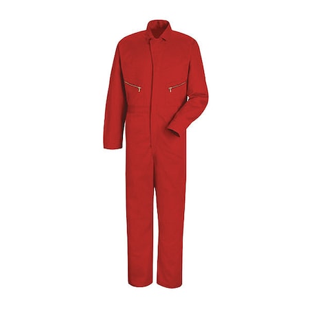 CC18 Mns Ls Cotton Coverall-Red, Cotton, 8.5 oz Fabric Weight, Red, 50 Long MPN:CC18RD LN 50