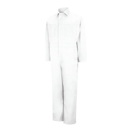 Mns Ls White Action Back Coverall, White, Size 36 Regular MPN:CT10WH RG 36