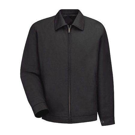 Unisex Jacket, 65% Polyester/35% Cotton, Brass Zipper, Black, 4Xl MPN:JT22BK LN 4XL