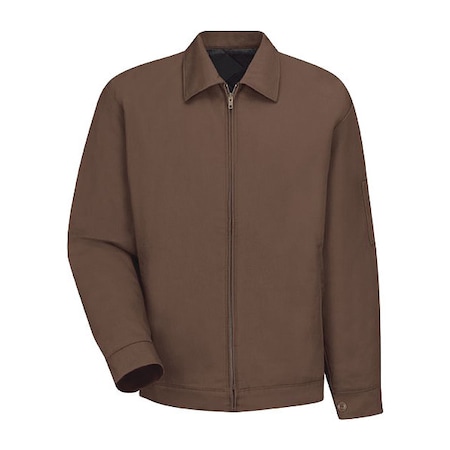 Unisex Jacket, 65% Polyester/35% Cotton, Brass Zipper, Brown, 3XL MPN:JT22BN LN 3XL