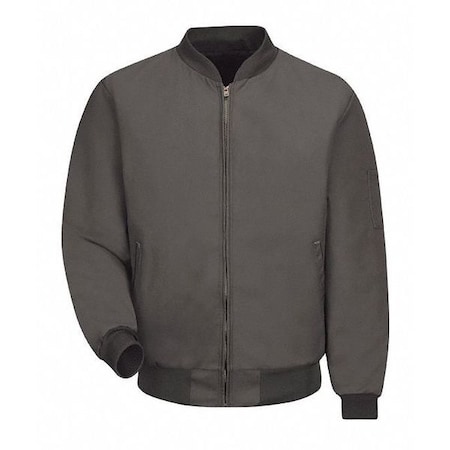 Unisex Jacket, 65% Polyester/35% Cotton, Brass Zipper, Charcoal, L Long MPN:JT38CH LN L
