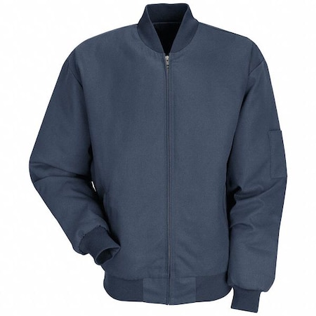 Men's Jacket, 65% Polyester/35% Cotton, Zipper, Navy, 3XL Long MPN:JT38NV LN 3XL