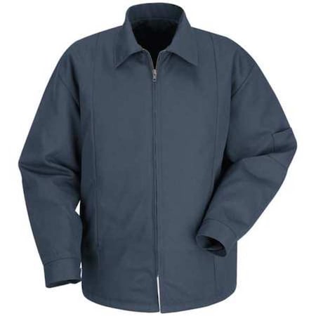 Men's Jacket, 65% Polyester/35% Cotton, Zipper, Navy, L Long MPN:JT50NV LN L