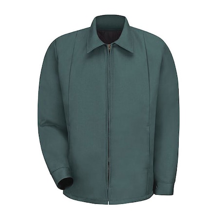 Unisex Jacket, 65% Polyester/35% Cotton, Brass Zipper, Green, XL Long MPN:JT50SG LN XL