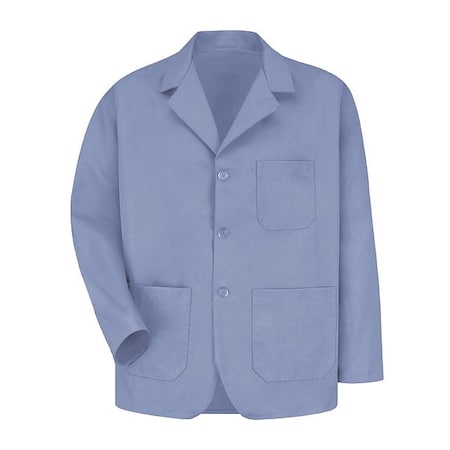 Men's Coat, 80% Polyester/20% Combed Cotton, Buttons, Blue, 3XL MPN:KP10LB RG 3XL