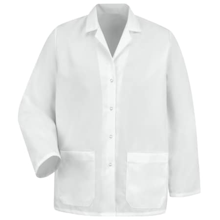 Wmns White Office Coat W/Grippers MPN:KP17WH RG XXL