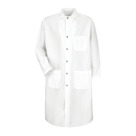 Coat, 100% Spun Polyester, snaps, White, S MPN:KS58WH RG S