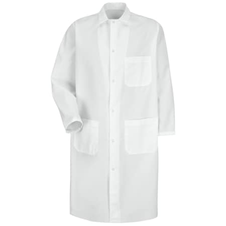 4800Wh/Mns White L/S Butcher Coat MPN:KS62WH RG 3XL
