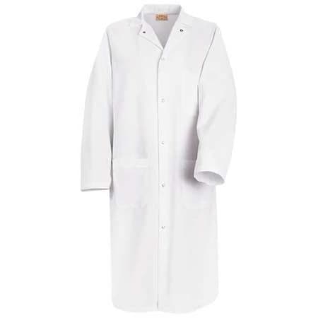 Unisex Coat, 100% Spun Polyester, Six Grippers, White, L MPN:KS64WH RG L