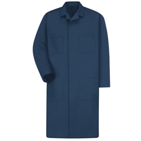 Unisex Mens Navy Shop Coat 65/35 Twill, Cotton/Polyester, Snap, Navy, S MPN:KT30NV RG 36
