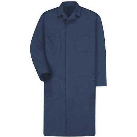 Collared Lab Coat, Polyester/Cotton, 4 Pockets, Snaps MPN:KT30NV RG 54