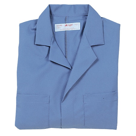 Collared Lab Coat, Polyester/Cotton, 4 Pockets, Snaps MPN:KT30PB RG 50