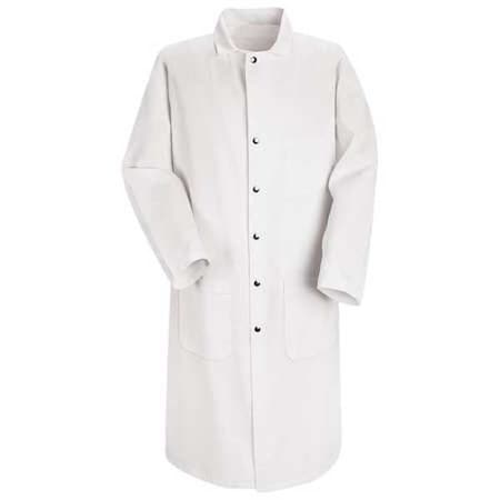 Unisex Coat, 65% Polyester/35% Cotton, Snaps, White, S MPN:KT50WH RG S