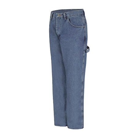 Men's Mens Dungaree Jean, 34 in, Stonewash, Cotton MPN:PD80SW 34 30