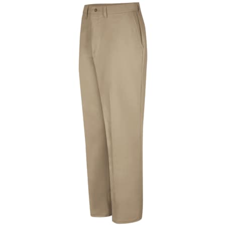Men's Mns Plain Front Cotton Casual Pant, 44 in, Khaki, Cotton MPN:PC44KH 44 32