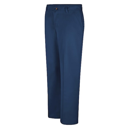 Women's Wns Plain Front Cotton Casual Pant, 18, Navy, Cotton MPN:PC45NV 18 34U