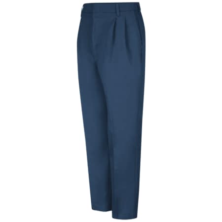Men's Men's Pleated Twill Pant, 36 in, Navy, 64% Polyester/35% Cotton MPN:PT38NV 36 34