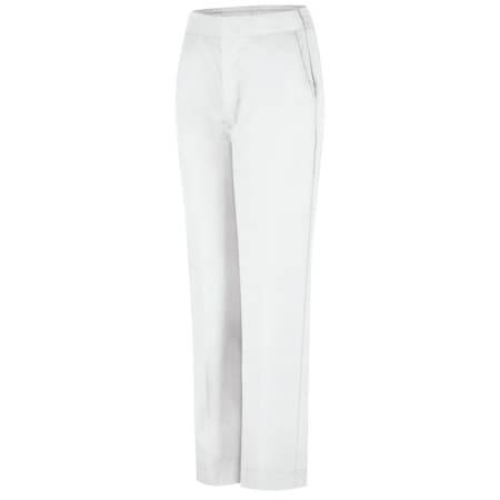 Women's Women's Half Elastic Pant, 18, White, Cotton/Polyester MPN:PT59WH 18 32