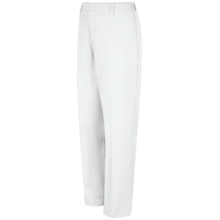 Men's Mens Side Elastic Pant, 42, White, Cotton/Polyester MPN:PT60WH 42 32