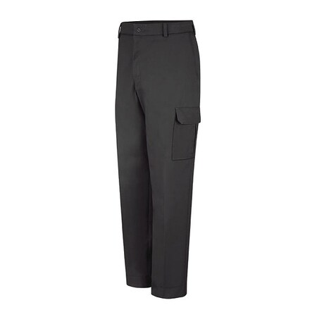 Men's Cargo Pants w/Snaps, 34 in, Black, Cotton/Polyester MPN:PT88BK 34 34