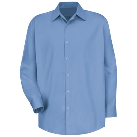 Men's Long Sleeve Dress Shirt, Cotton, Snap, 0 Pocket(s), Light Blue, L MPN:SC16LB LN L