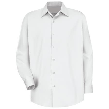 Men's Long Sleeve Dress Shirt, Cotton, Snap, 0 Pocket(s), White, XL MPN:SC16WH LN XL
