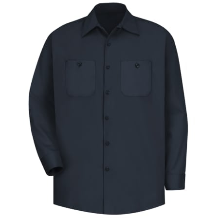 Men's Long Sleeve Work Shirt, Cotton, Button Fronts, 2 Pocket(s), Dark Navy, 3XL MPN:SC30DN RG 3XL