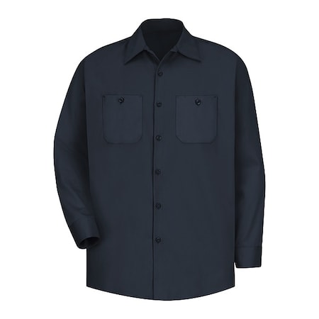 Men's Long Sleeve Work Shirt, Cotton, Button Fronts, 2 Pocket(s), Dark Navy, 2XL MPN:SC30DN RG XXL