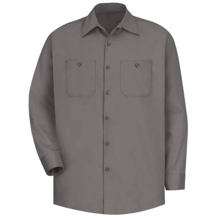 Men's Long Sleeve Work Shirt, Cotton, Button Fronts, 2 Pocket(s), Gray, S MPN:SC30GG RG S