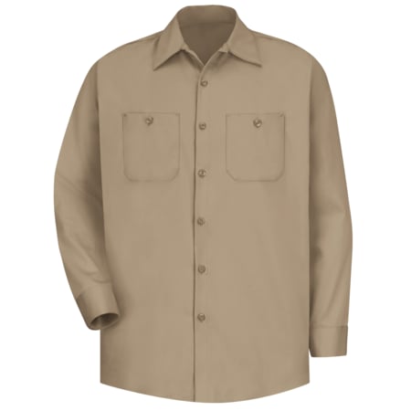 Men's Long Sleeve Work Shirt, Cotton, Button Fronts, 2 Pocket(s), Tan, M MPN:SC30KH LN M