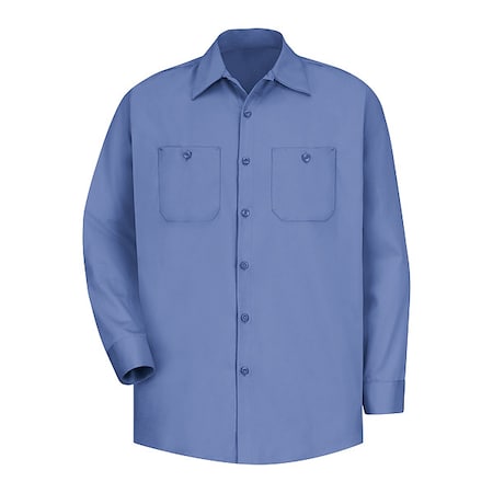 Men's Long Sleeve Work Shirt, Cotton, Button Fronts, 2 Pocket(s), Light Blue, M MPN:SC30LB RG M