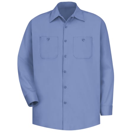 Men's Long Sleeve Work Shirt, Cotton, Button Fronts, 2 Pocket(s), Light Blue, S MPN:SC30LB RG S