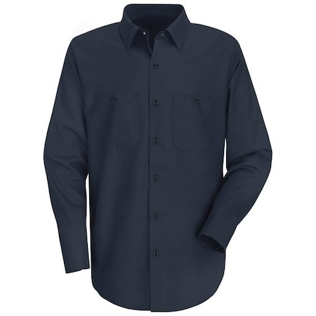 Men's Long Sleeve Work Shirt, Cotton, Button Fronts, 2 Pocket(s), Navy, XL MPN:SC30NV LN XL