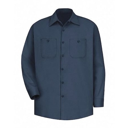 Men's Long Sleeve Work Shirt, Cotton, Button Fronts, 2 Pocket(s), Navy, M MPN:SC30NV RG M