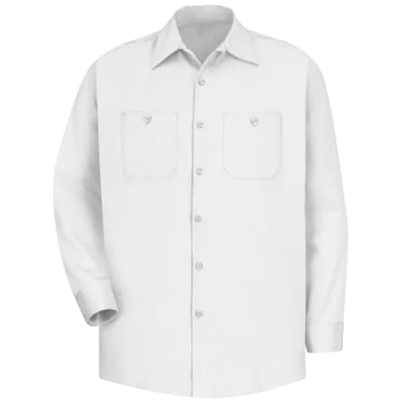 Men's Long Sleeve Work Shirt, Cotton, Button Fronts, 2 Pocket(s), White, XL MPN:SC30WH RG XL