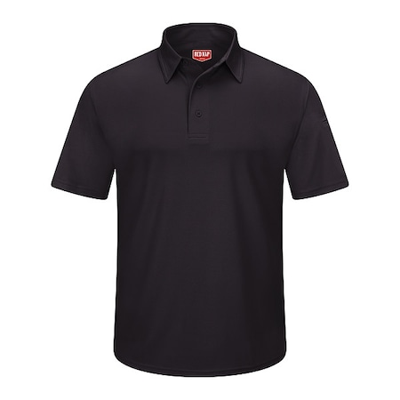 Men's Short Sleeve Polo, Polyester, Button, 2 Pocket(s), Black, 6XL MPN:SK90BK SS 6XL
