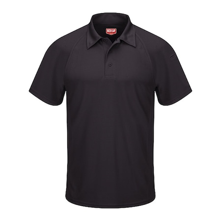 Men's Short Sleeve Polo, Polyester, Button, 2 Pocket(s), Black, S MPN:SK92BK SS S